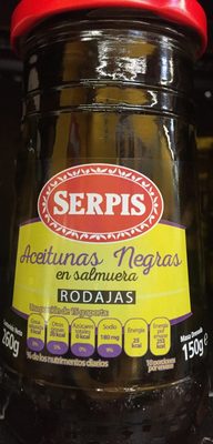 Aceitunas negras en rodajas frasco 150 g