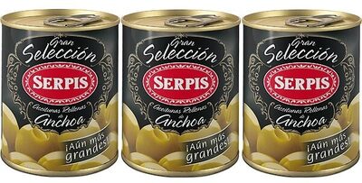 Aceitunas rellenas de anchoa latas