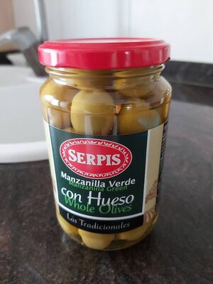 Aceitunas manzanilla verde con hueso