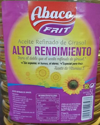 Aceite refinado de girasol