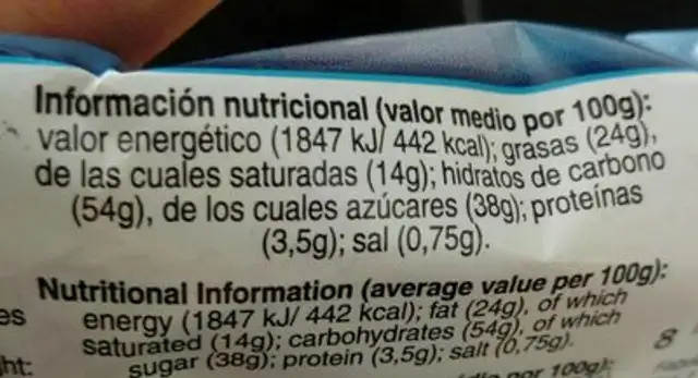Mazo de bueno nutrition facts table
