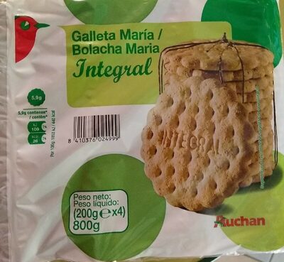 Galleta Maria integral front packaging