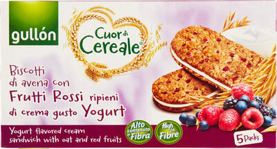 gullon Hearts of Cereal Sandwich Red Fruits