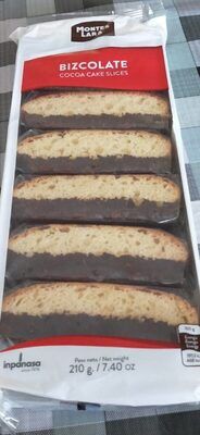 Bizcolate cocoa cake slices