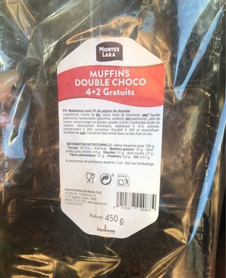 Muffins double choco front packaging
