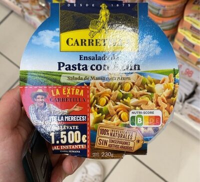 Ensalada de pasta con atun front packaging