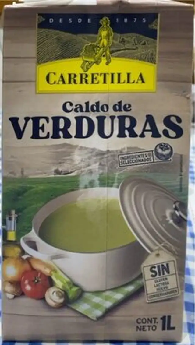 Caldo de verduras front packaging