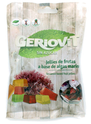 Jelly de frutas sin azúcar a base de algas marinas front packaging
