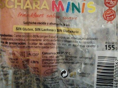 Minis salchichas frankfurt cocidas y ahumadas