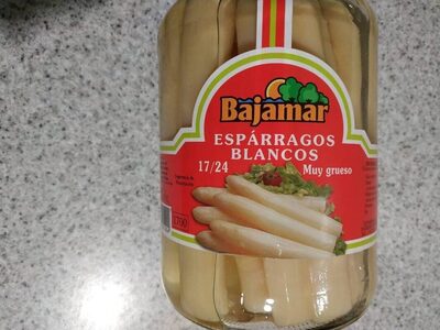 Espárragos blancos, muy gruesos 17/24 u. front packaging