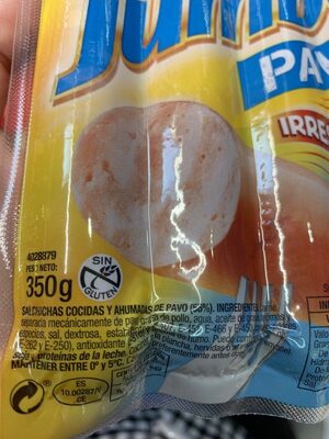 Jumbo Pavo ingredients label