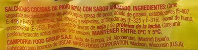 Todo Ave Pavo ingredients label