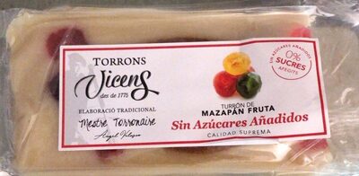 Turrón de mazapán fruta