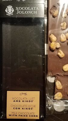 Milk chocolate with fried corn