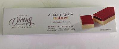 Turrón de "cheesecake" front packaging