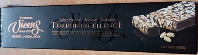 turrón excellence chocolate leche con almendras front packaging