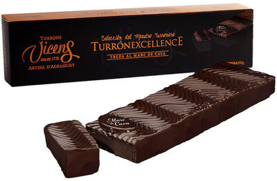 Turrón de trufa al marc de cava front packaging