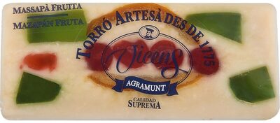 Turrón mazapán fruta