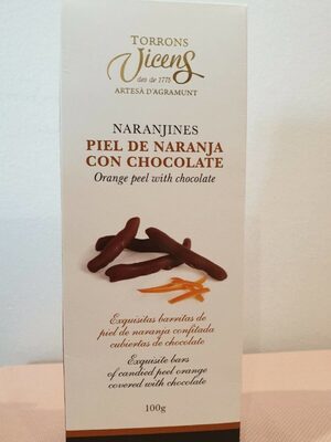 Vicens Naranjines con chocolate front packaging