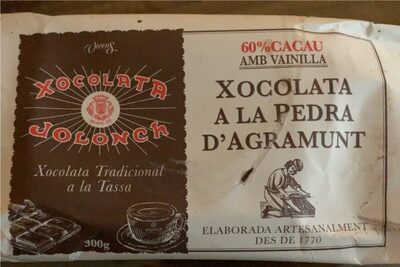 Chocolat a la pedra front packaging