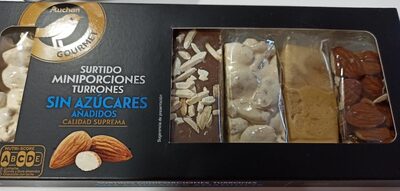 Surtido miniporciones de turrones con edulcorantes