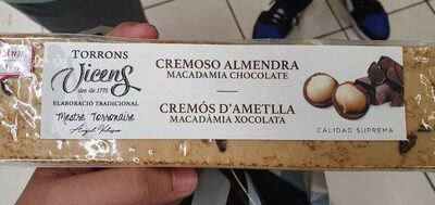 Turrón cremoso almendra con macadamia