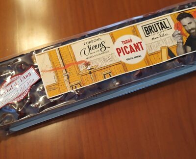 Torró picant front packaging