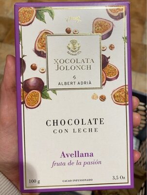 Chocolate con leche avellana fruta de la pasion