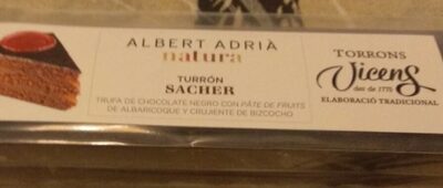 Turrón sacher front packaging