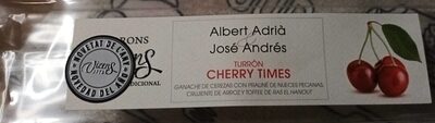 Vicens Turrón cherry times front packaging