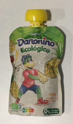 Danonino ecológico - Piña, manzana y plátano front packaging