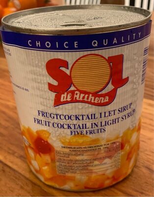 Coctel de frutas en almíbar ligero