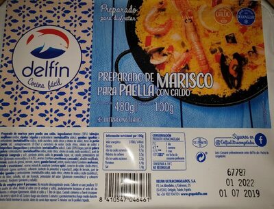 Preparado de marisco para paella front packaging