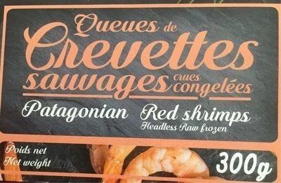 Queues de Crevettes sauvages crues congelees front packaging