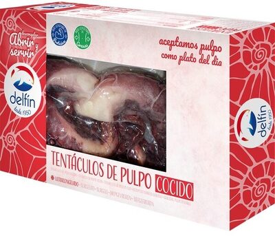 Tentáculos de pulpo cocido front packaging