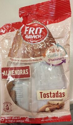 Almendras tostadas front packaging