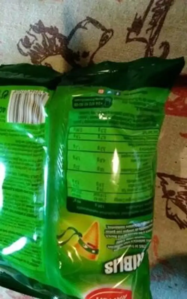 Triblis nutrition facts table