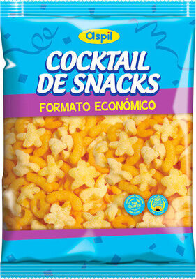 Cocktail de snacks sin gluten front packaging