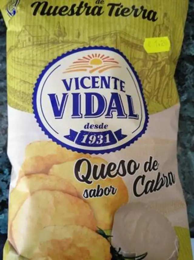 Patatas fritas sabor queso de cabra front packaging