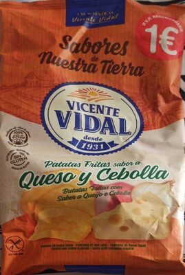 Patatas fritas sabor queso y cebolla front packaging