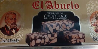 Turrón de chocolate  y almendras