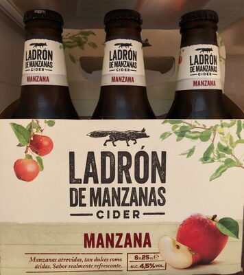 Ladron de Manzanas Sidra front packaging