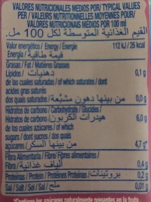 Ladron de manzanas nutrition facts table