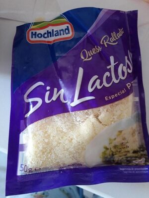 Queso rallado sin lactosa especial pasta