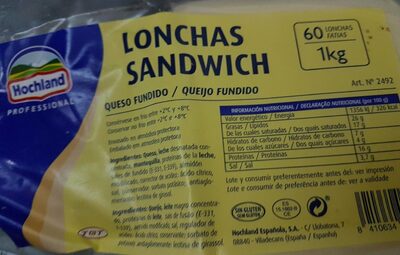 Lonchas sandwich Hochland front packaging