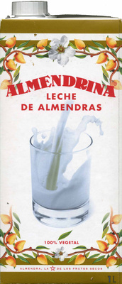 Leche de almendras front packaging