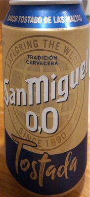 Cerveza San Miguel tostada 0.0 lata
