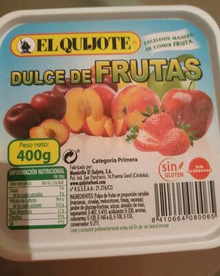 Dulce de frutas tarrina 400 g