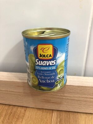 Aceituna manzanilla fina relleno anchoa suaves 35% menos sal