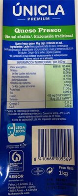 Queso fresco front packaging